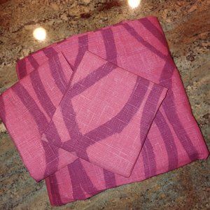 4pc West Elm King Organic Cotton Trellis Duvet & Std Shams